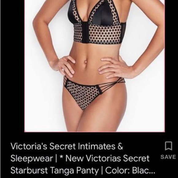 Victoria’s Secret Satin Lace Bralette Front Closure+Tanga Party Set Black/Cream. - Picture 10 of 10
